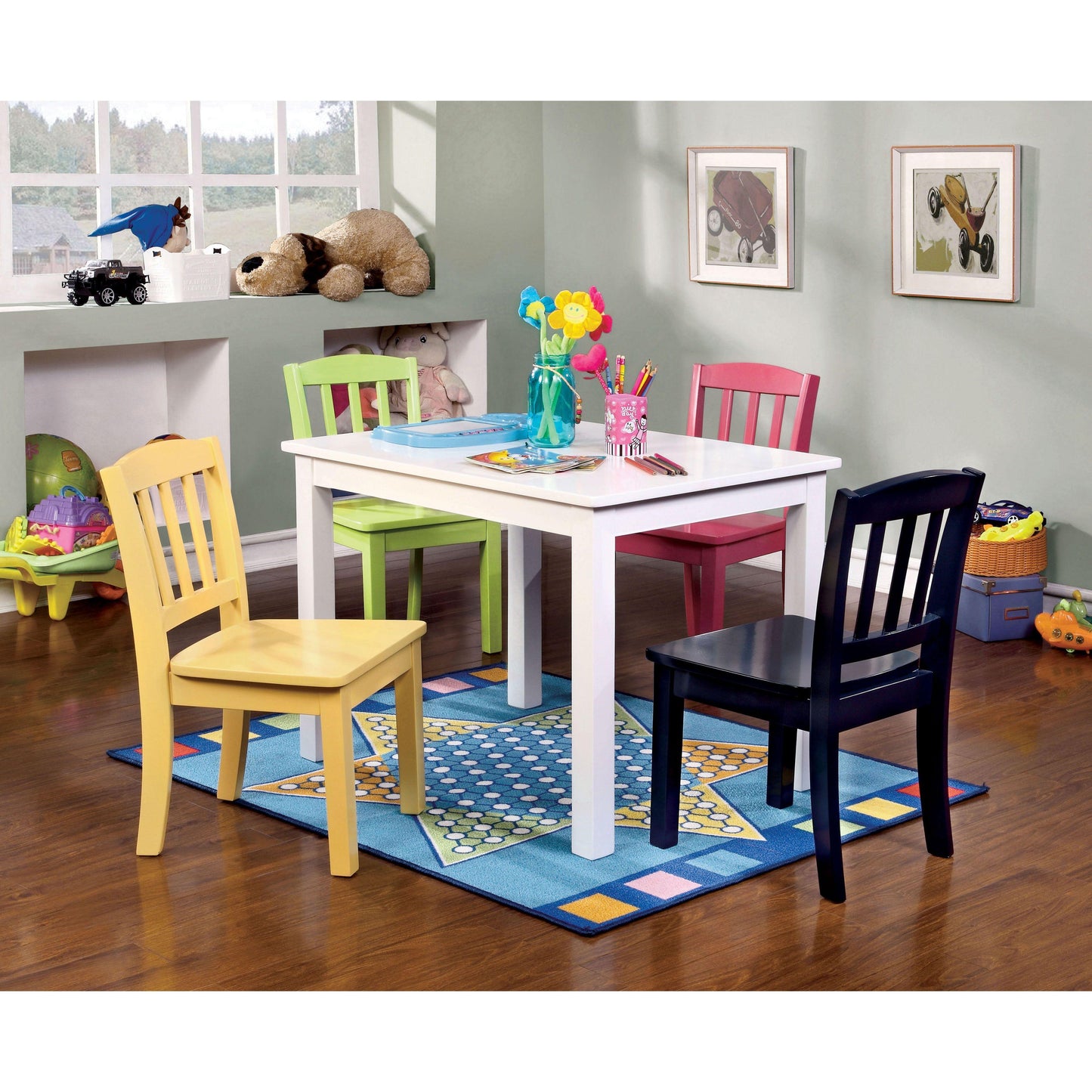  Furniture of America Kids Seating Table Sets CM3080T-5PK-3A IMAGE 1