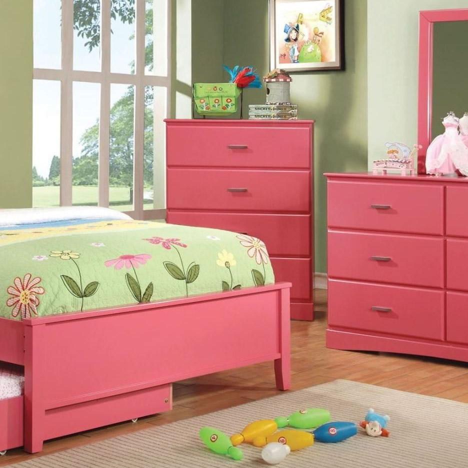  Furniture of America Prismo 4-Drawer Kids Chest CM7941PK-C IMAGE 3