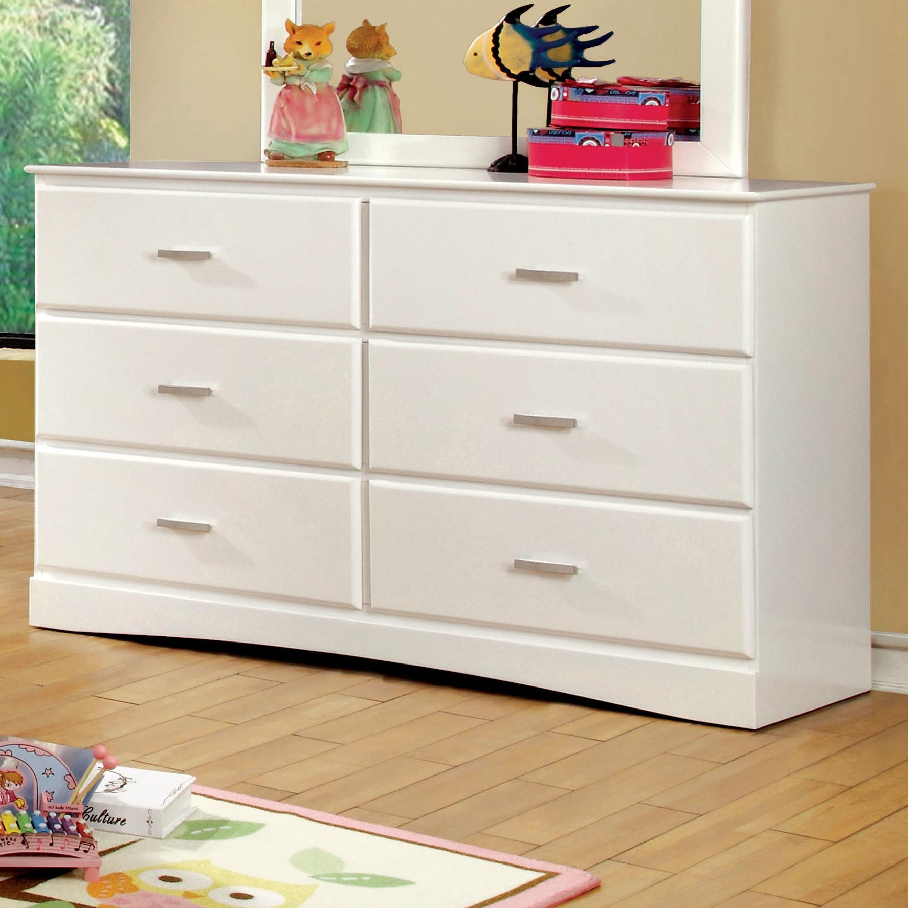  Furniture of America Prismo 6-Drawer Kids Dresser CM7941WH-D IMAGE 1