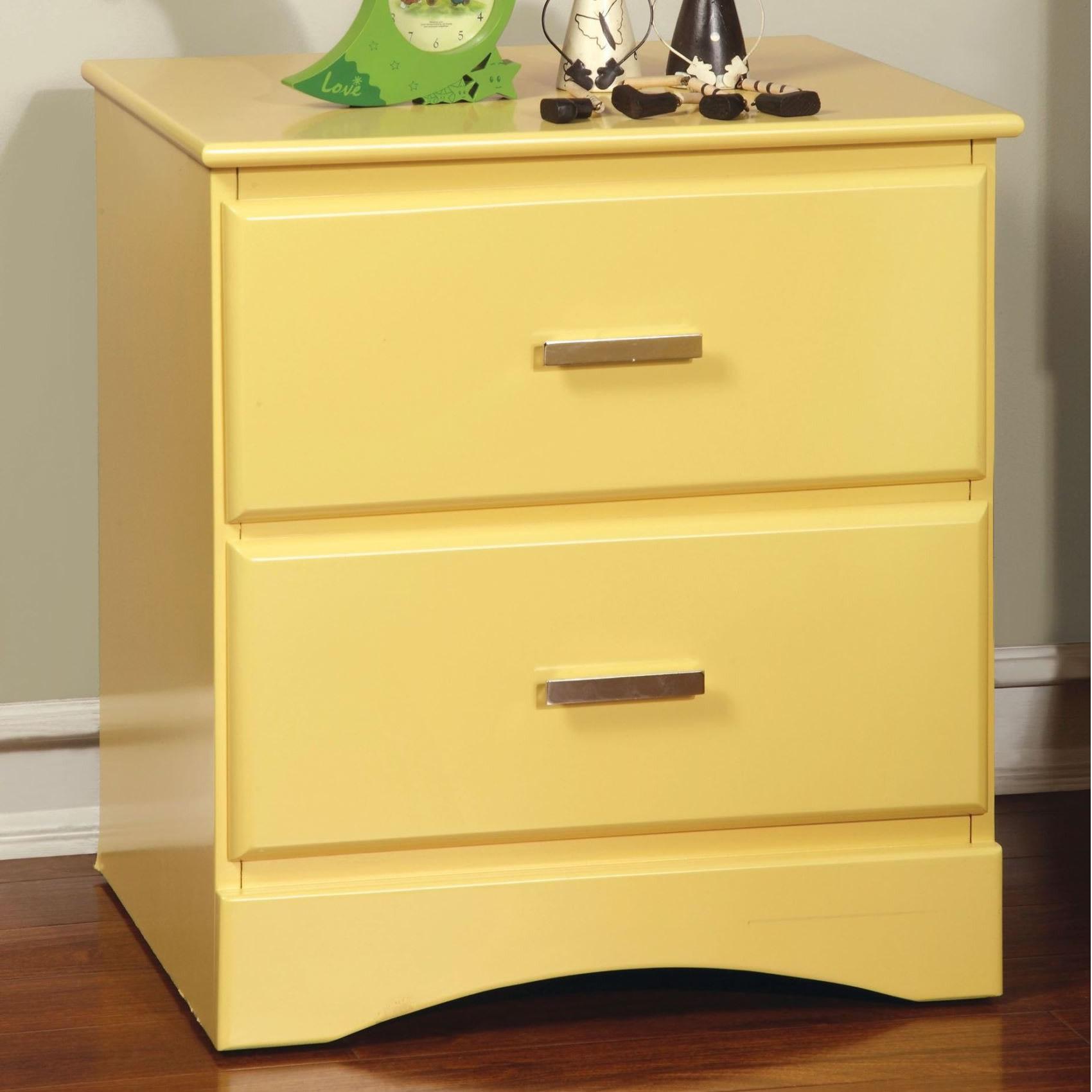  Furniture of America Prismo 2-Drawer Kids Nightstand CM7941YW-N IMAGE 1