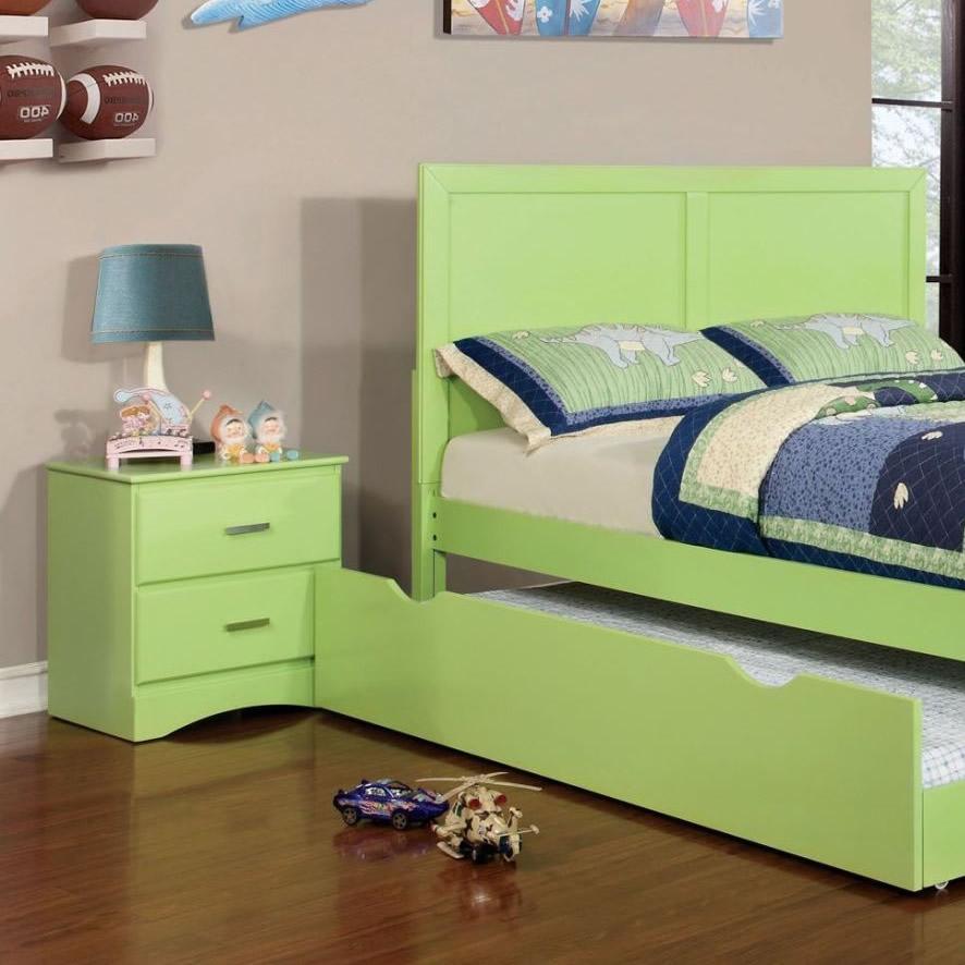  Furniture of America Prismo 2-Drawer Kids Nightstand CM7941GR-N IMAGE 2