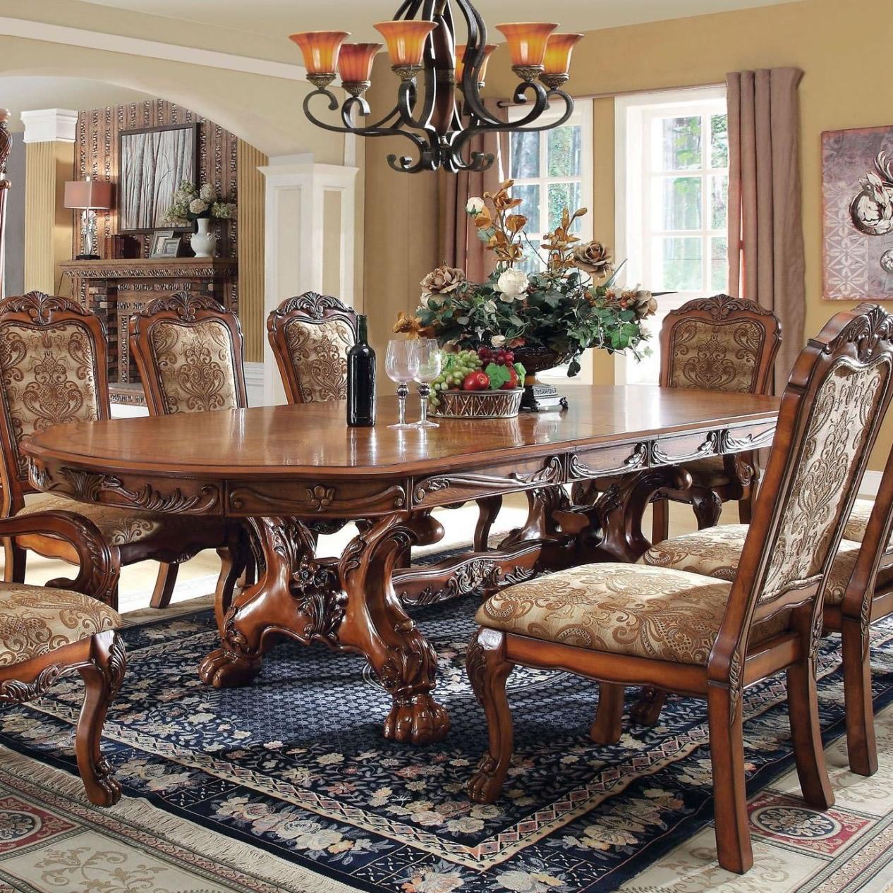  Furniture of America Medieve Dining Table with Trestle Base CM3557T-TABLE IMAGE 2