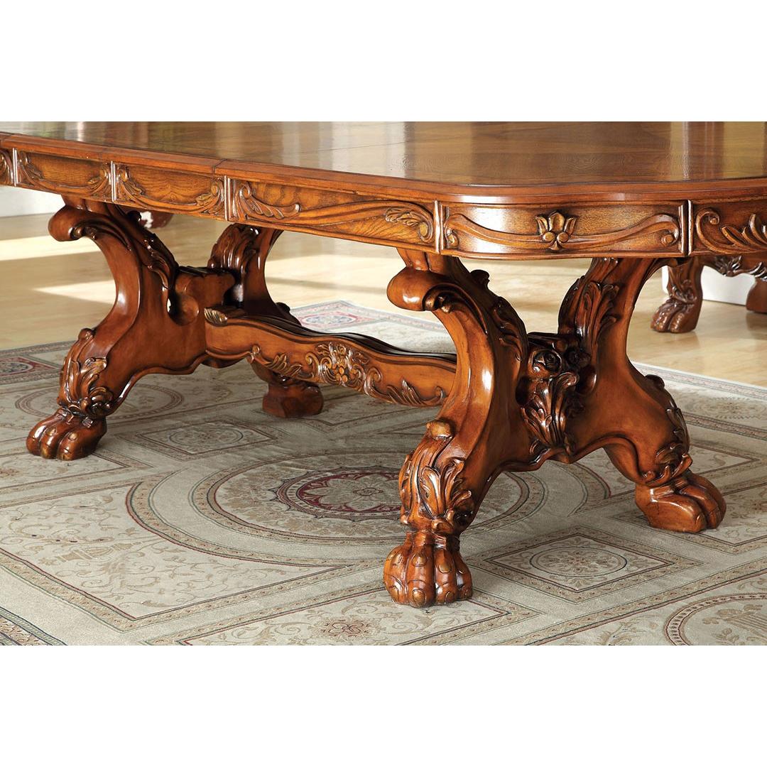 Furniture of America Medieve Dining Table with Trestle Base CM3557T-TABLE IMAGE 3