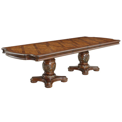  Furniture of America Vicente Dining Table with Pedestal Base CM3243T-TABLE IMAGE 3