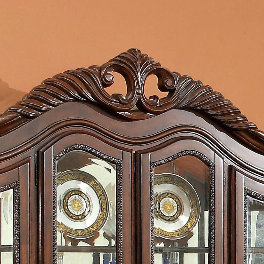  Furniture of America Wyndmere 2 pc China Cabinet CM3186CH-HB IMAGE 2