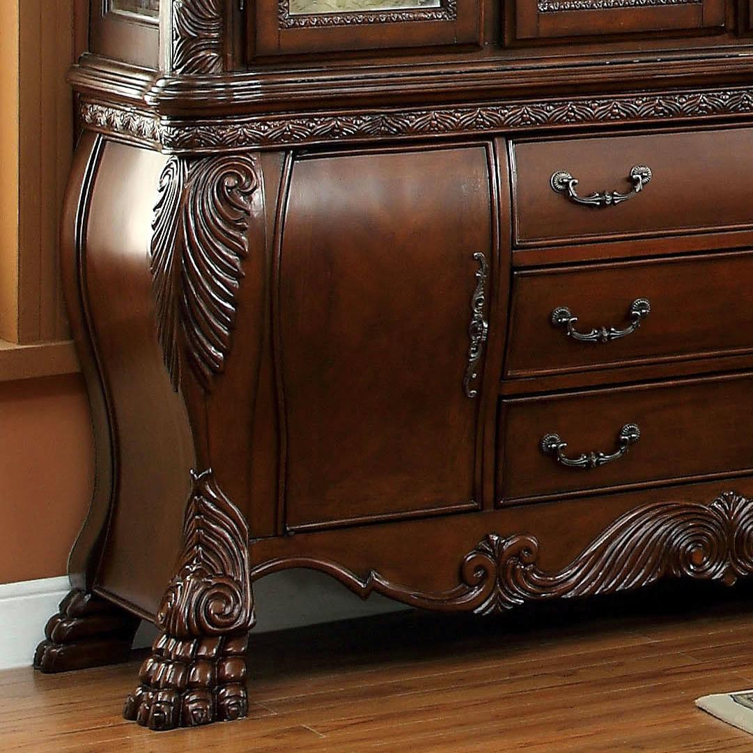 Furniture of America Wyndmere 2 pc China Cabinet CM3186CH-HB IMAGE 4