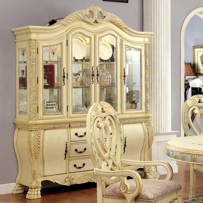  Furniture of America Wyndmere 2 pc China Cabinet CM3186WH-HB IMAGE 2