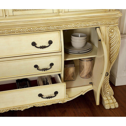  Furniture of America Wyndmere 2 pc China Cabinet CM3186WH-HB IMAGE 4