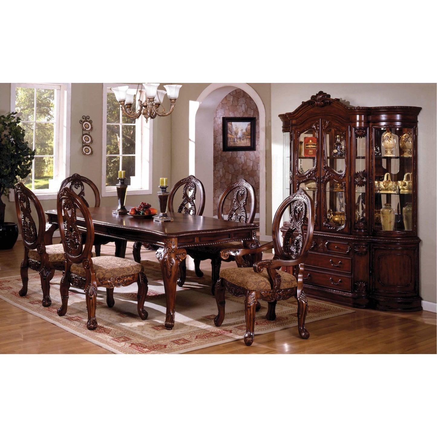  Furniture of America Tuscany II Dining Table CM3845CH-T-TABLE IMAGE 4