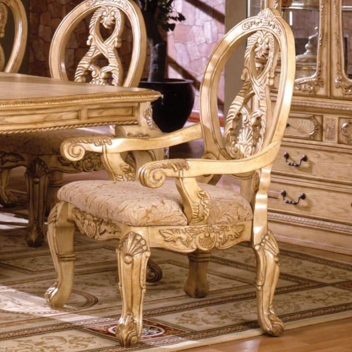  Furniture of America Tuscany III Arm Chair CM3845WH-AC-2PK IMAGE 1