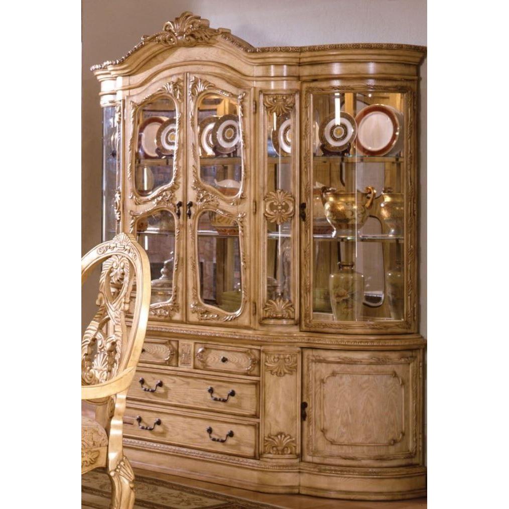  Furniture of America Tuscany 2 pc China Cabinet CM3845WH-HB IMAGE 2