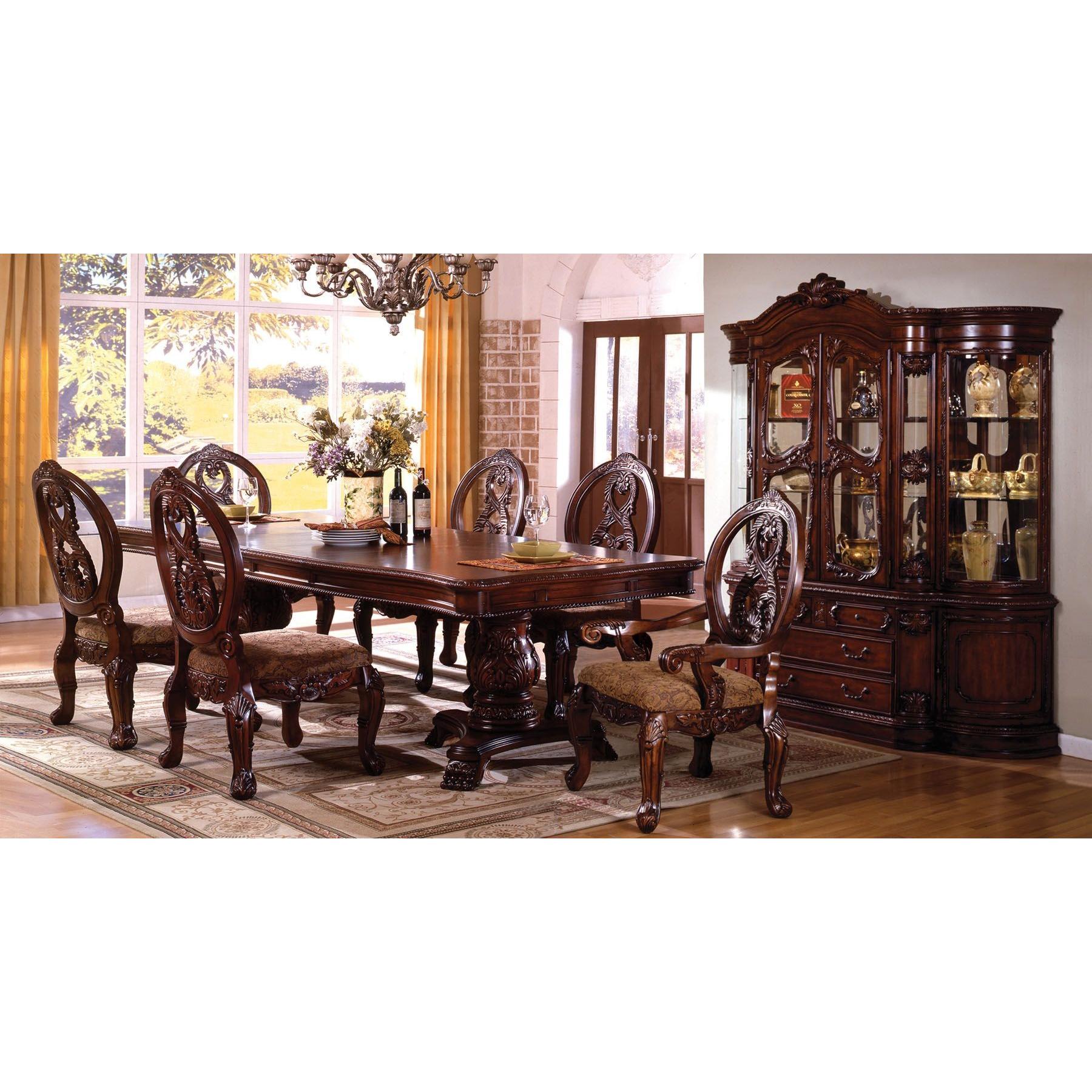  Furniture of America Tuscany I Dining Table with Pedestal Base CM3845P-CH-T-TABLE IMAGE 2