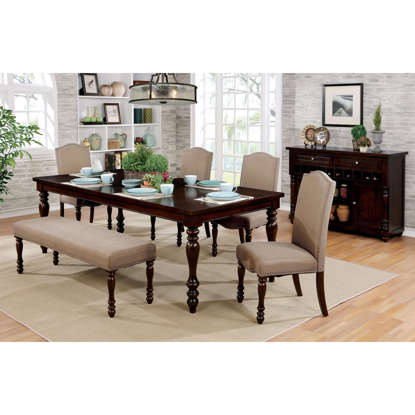  Furniture of America Hurdsfield Dining Table CM3133T IMAGE 5