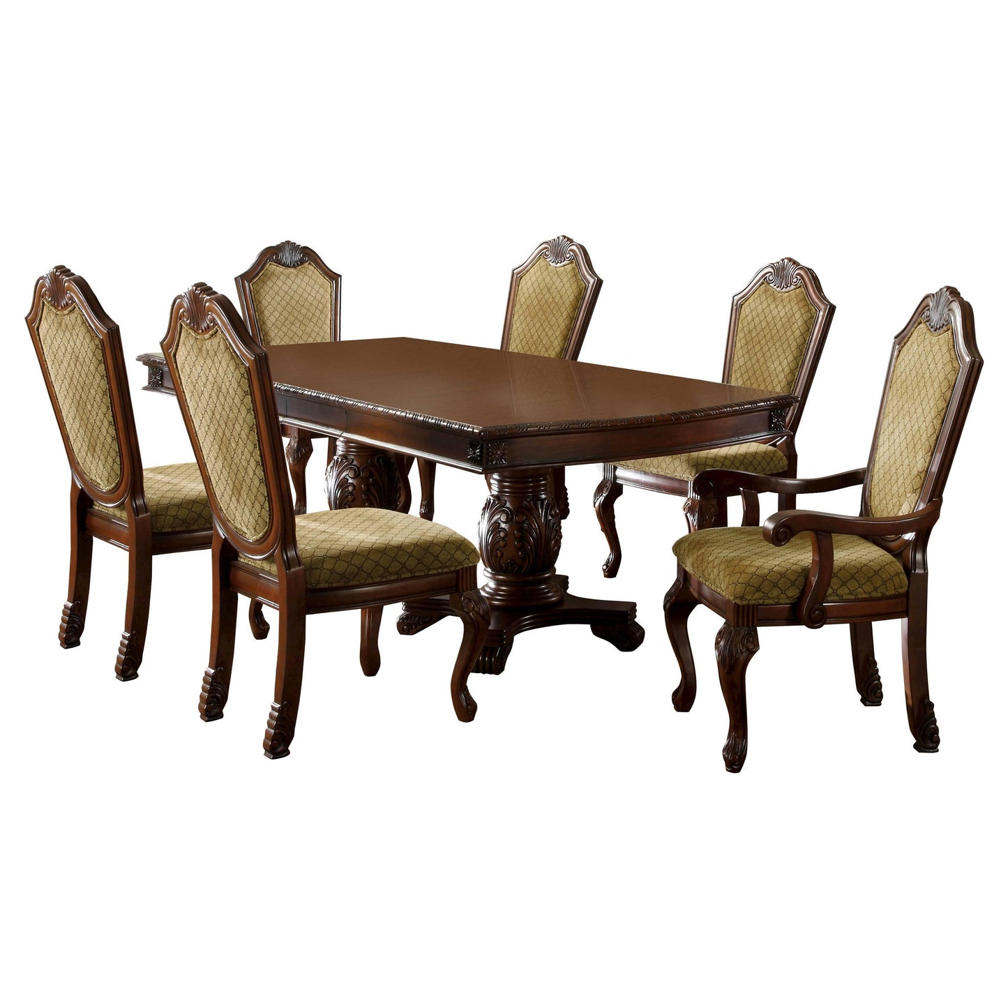  Furniture of America Napa Valley Dining Table with Pedestal Base CM3005T-TABLE IMAGE 4