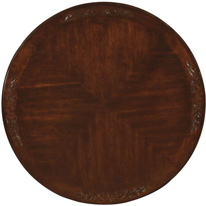 Furniture of America Round Elana Dining Table with Pedestal Base CM3212RT-TABLE IMAGE 3