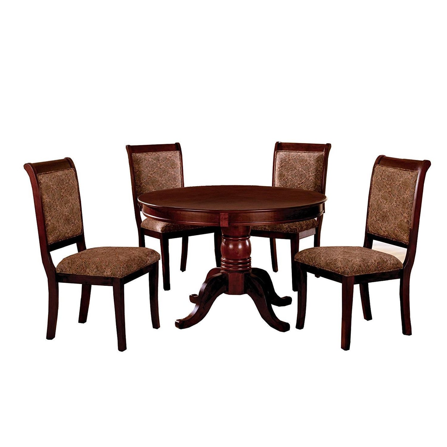  Furniture of America Round St. Nicholas II Dining Table with Pedestal Base CM3224RT-TABLE IMAGE 3