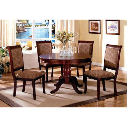  Furniture of America Round St. Nicholas II Dining Table with Pedestal Base CM3224RT-TABLE IMAGE 4