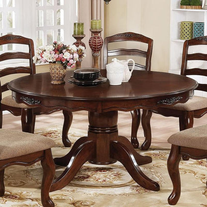  Furniture of America Round Townsville Dining Table with Pedestal Base CM3109RT-TABLE IMAGE 1