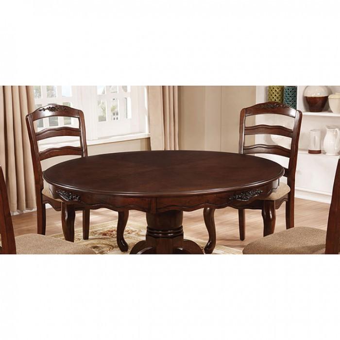  Furniture of America Round Townsville Dining Table with Pedestal Base CM3109RT-TABLE IMAGE 2