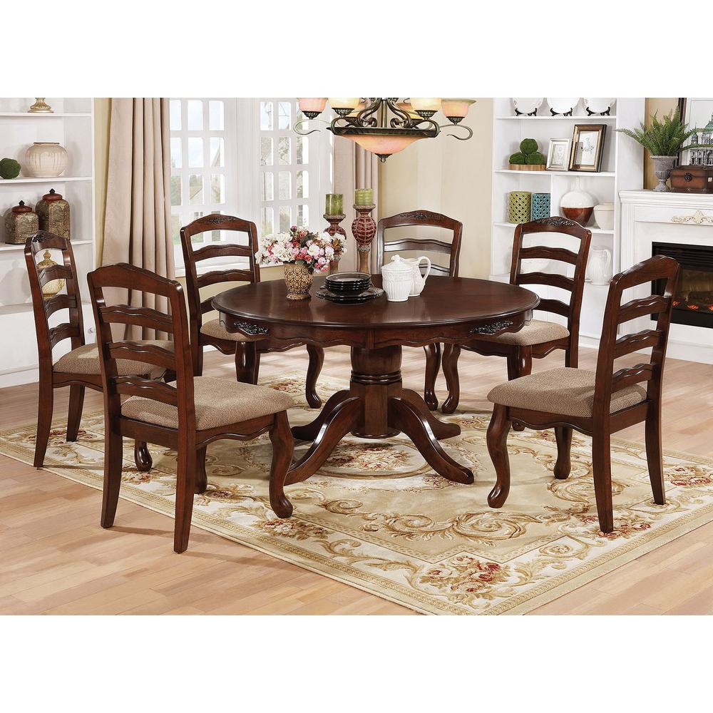  Furniture of America Round Townsville Dining Table with Pedestal Base CM3109RT-TABLE IMAGE 4