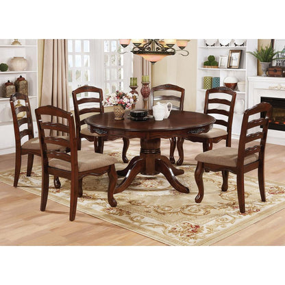  Furniture of America Round Townsville Dining Table with Pedestal Base CM3109RT-TABLE IMAGE 4