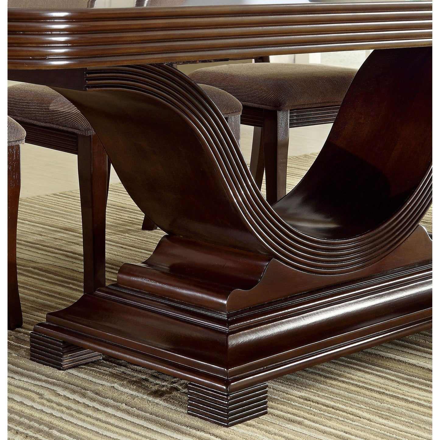  Furniture of America Woodmont Dining Table with Pedestal Base CM3663T-TABLE IMAGE 4