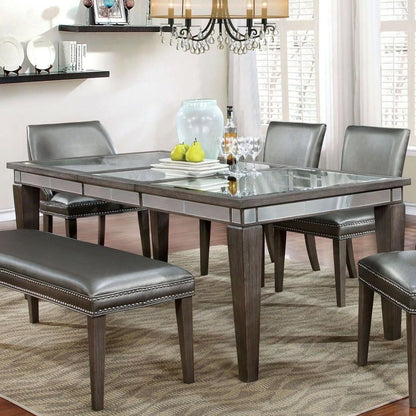  Furniture of America Sturgis Dining Table with Glass Top CM3352T IMAGE 4