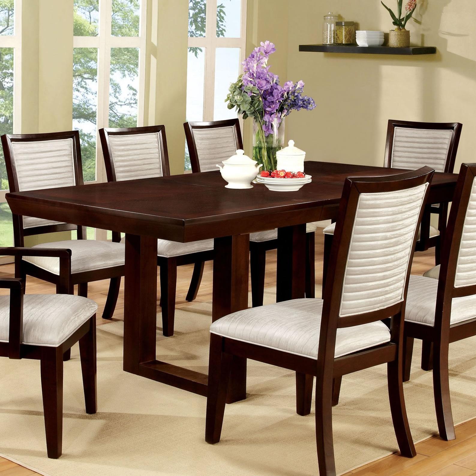 Furniture of America Garrison I Dining Table with Pedestal Base CM3751T-TABLE IMAGE 1