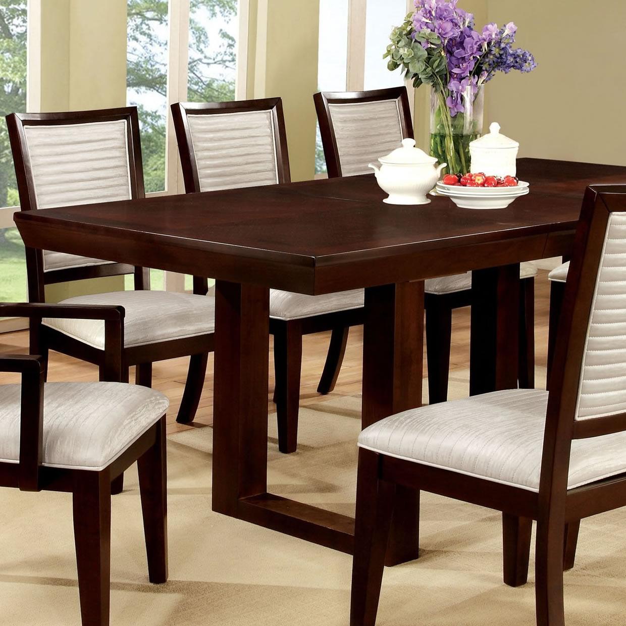  Furniture of America Garrison I Dining Table with Pedestal Base CM3751T-TABLE IMAGE 2
