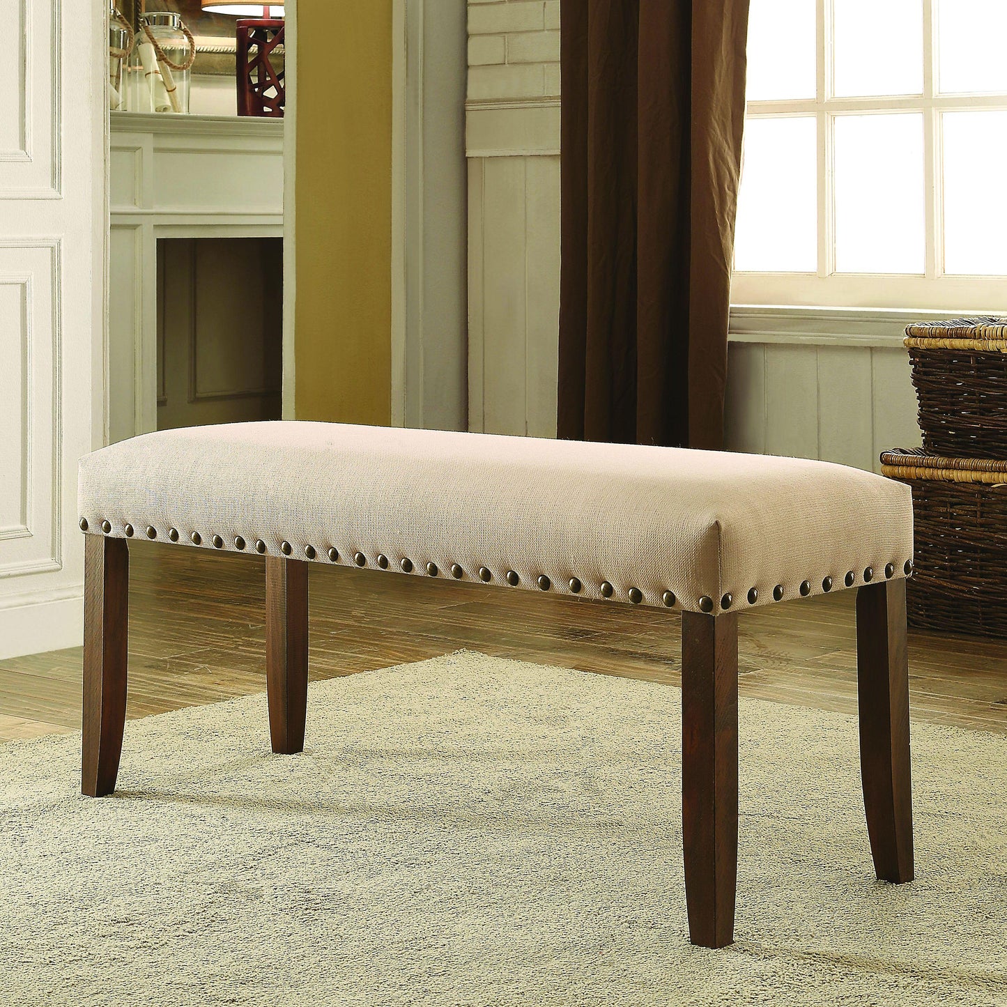  Furniture of America Brentford Bench CM3538BN IMAGE 2