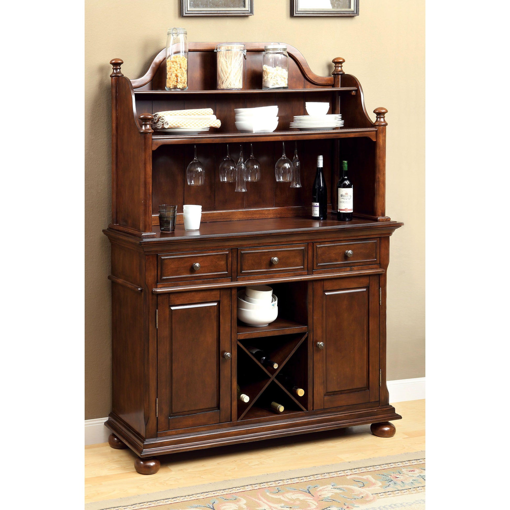  Furniture of America Descanso Server & Hutch CM3558HB-SET IMAGE 2
