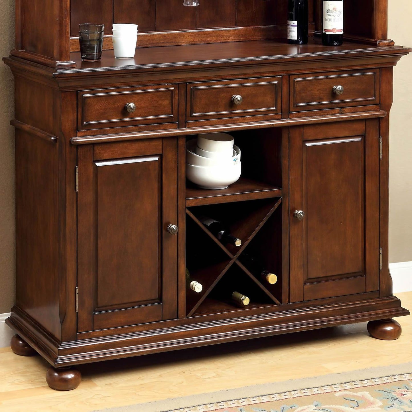  Furniture of America Descanso Server & Hutch CM3558HB-SET IMAGE 4
