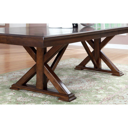  Furniture of America Descanso Dining Table with Pedestal Base CM3558T-TABLE IMAGE 2