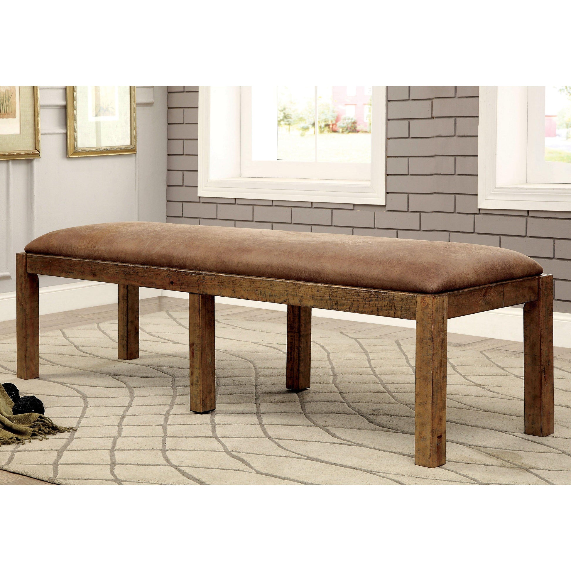 Furniture of America Gianna Bench CM3829BN IMAGE 2