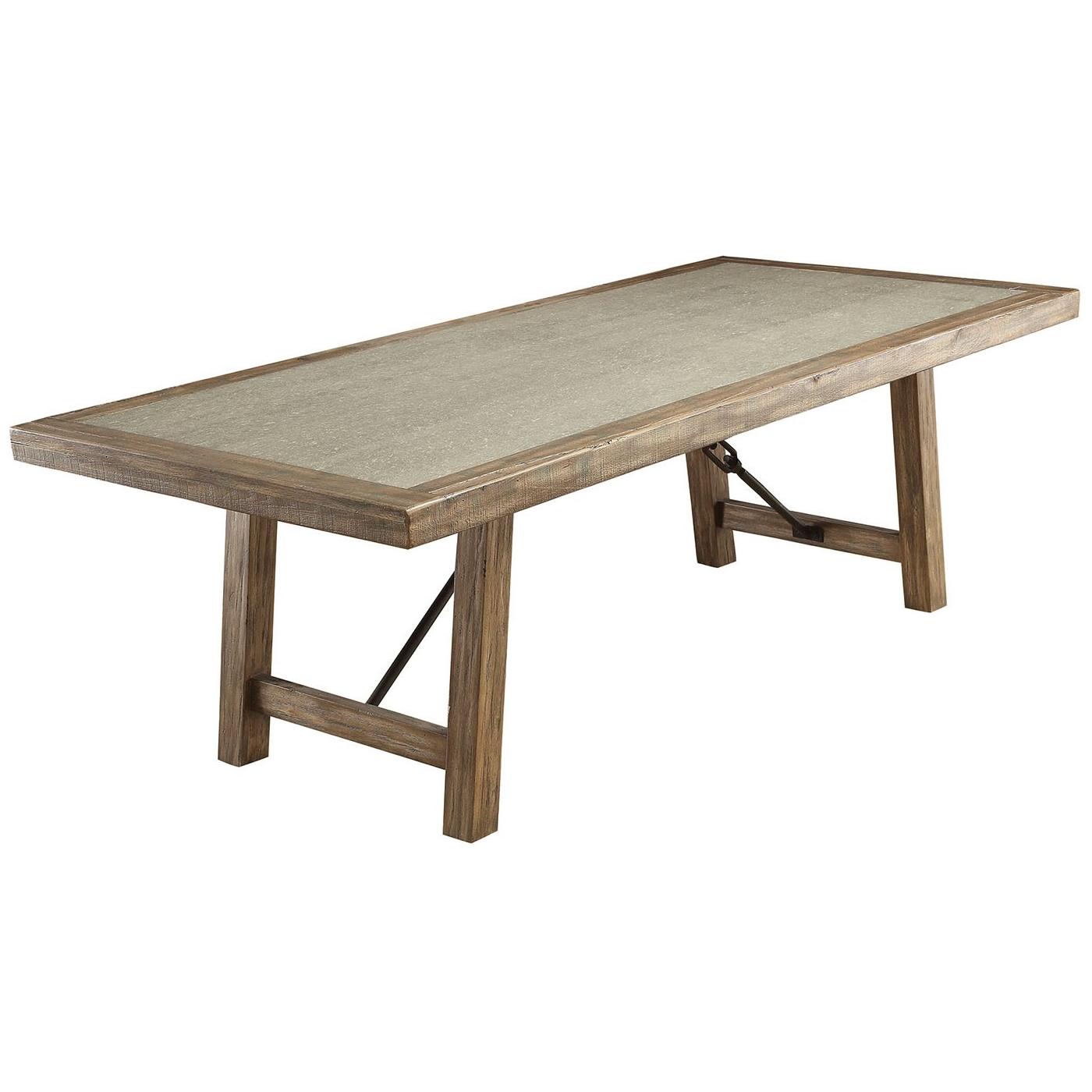  Furniture of America Colette Dining Table with Concrete Top & Pedestal Base CM3562T-78 IMAGE 1