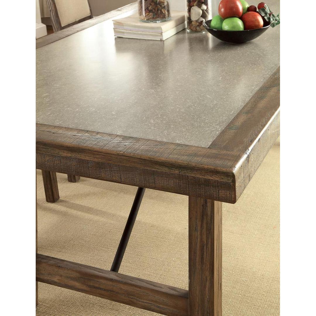  Furniture of America Colette Dining Table with Concrete Top & Pedestal Base CM3562T-78 IMAGE 5