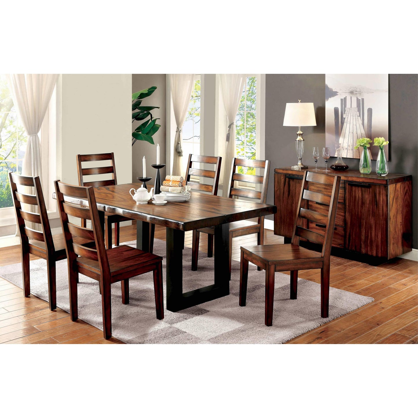  Furniture of America Madisson Dining Table with Pedestal Base CM3606T IMAGE 7