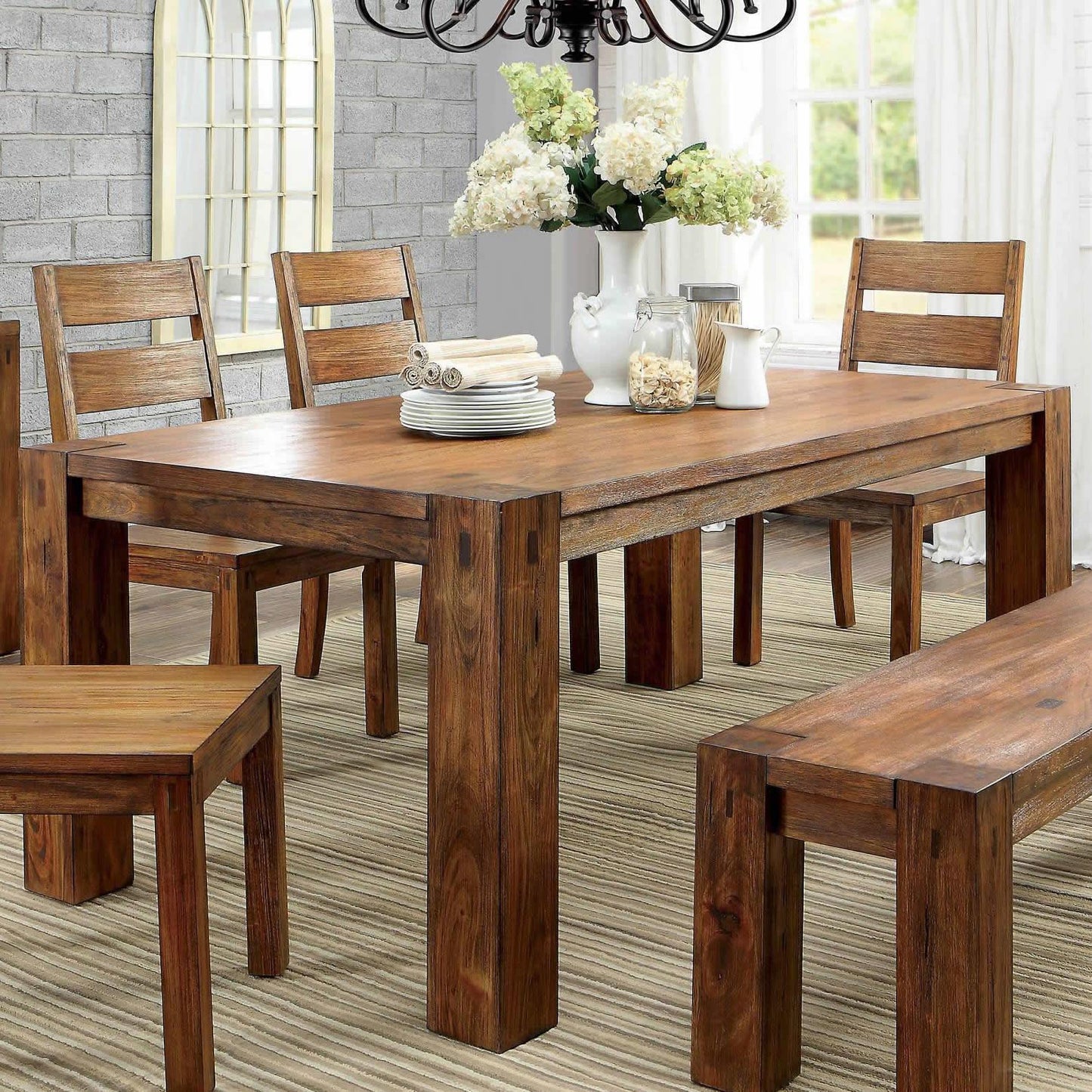  Furniture of America Frontier Dining Table CM3603T IMAGE 2