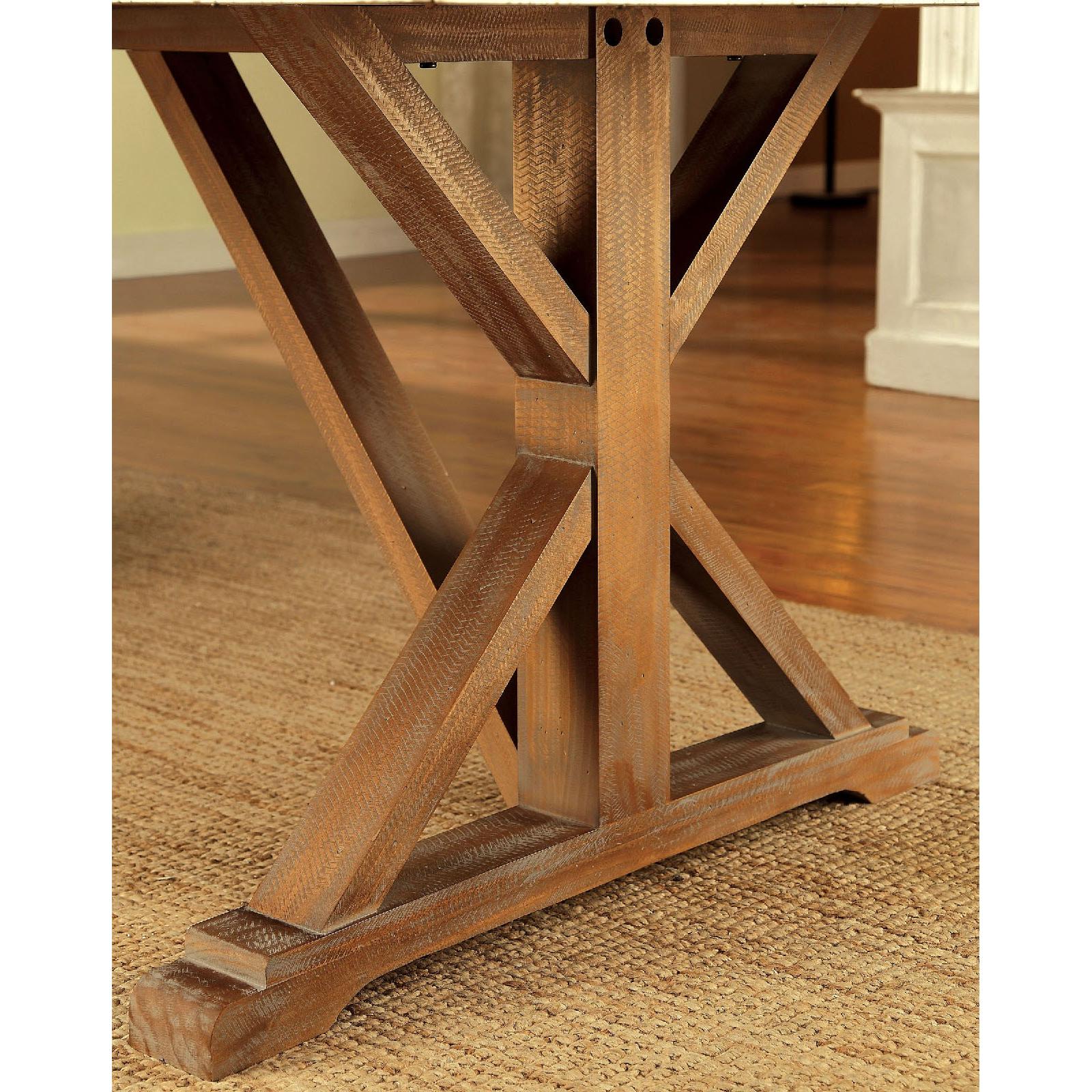  Furniture of America Armous I Dining Table with Metal Top & Pedestal Base CM3533T IMAGE 5