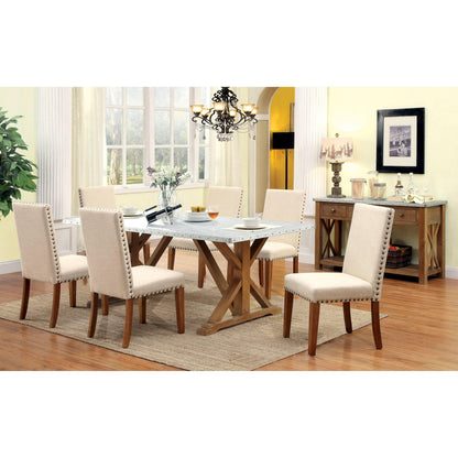  Furniture of America Armous I Dining Table with Metal Top & Pedestal Base CM3533T IMAGE 7