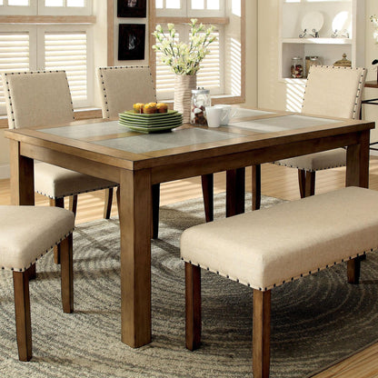  Furniture of America Melston I Dining Table with Stone Top CM3531T IMAGE 2