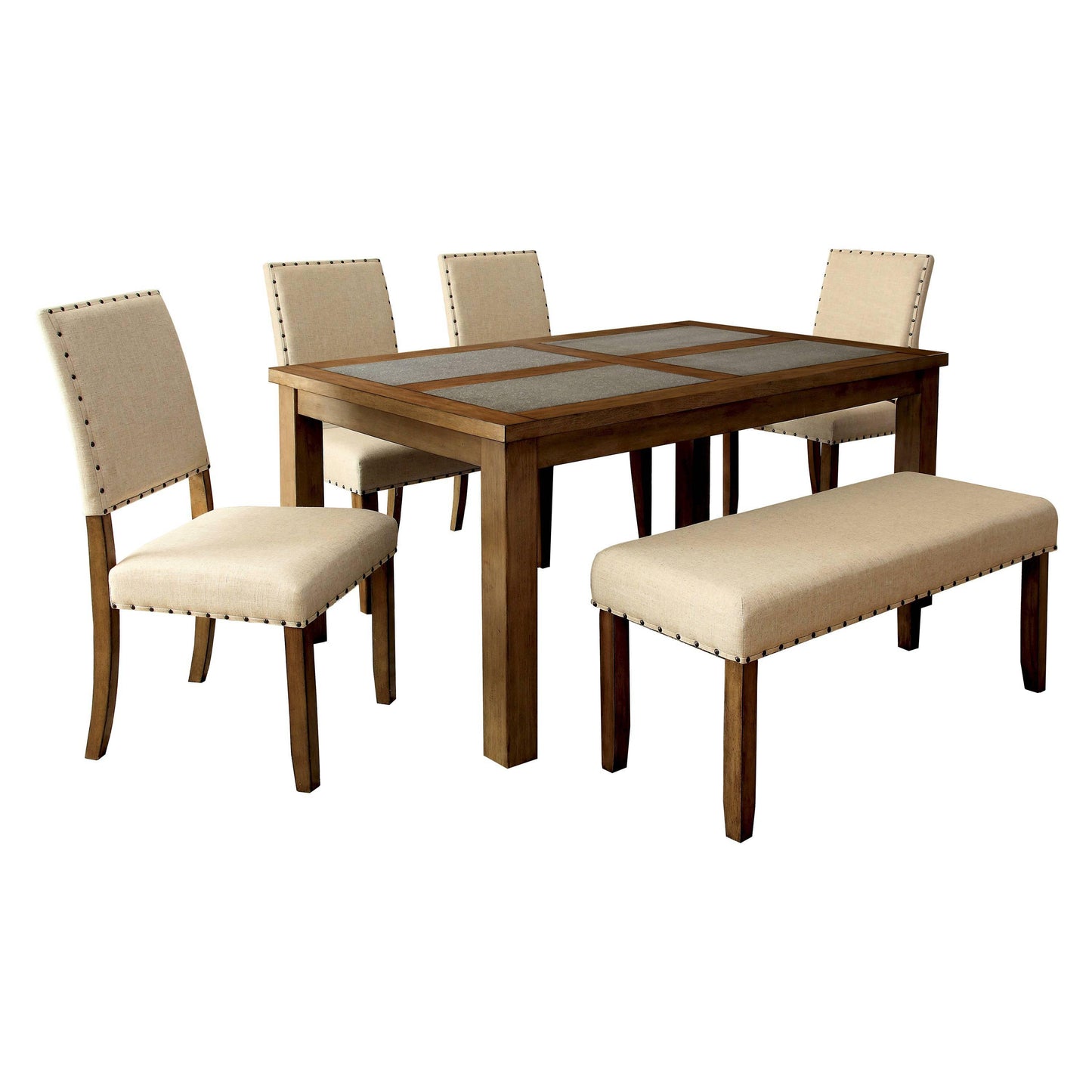  Furniture of America Melston I Dining Table with Stone Top CM3531T IMAGE 4