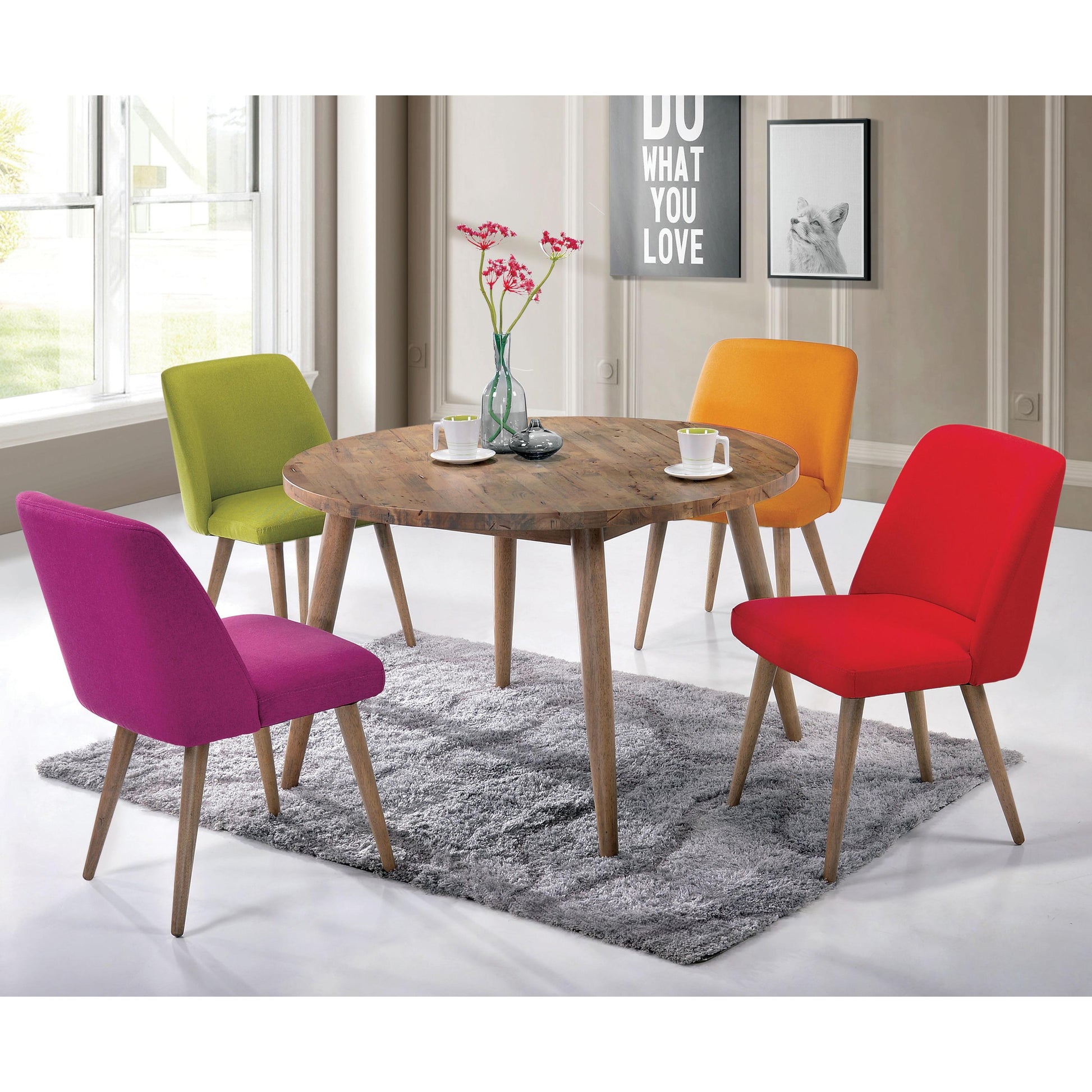  Furniture of America Round Fezzwig Dining Table CM3877T IMAGE 2