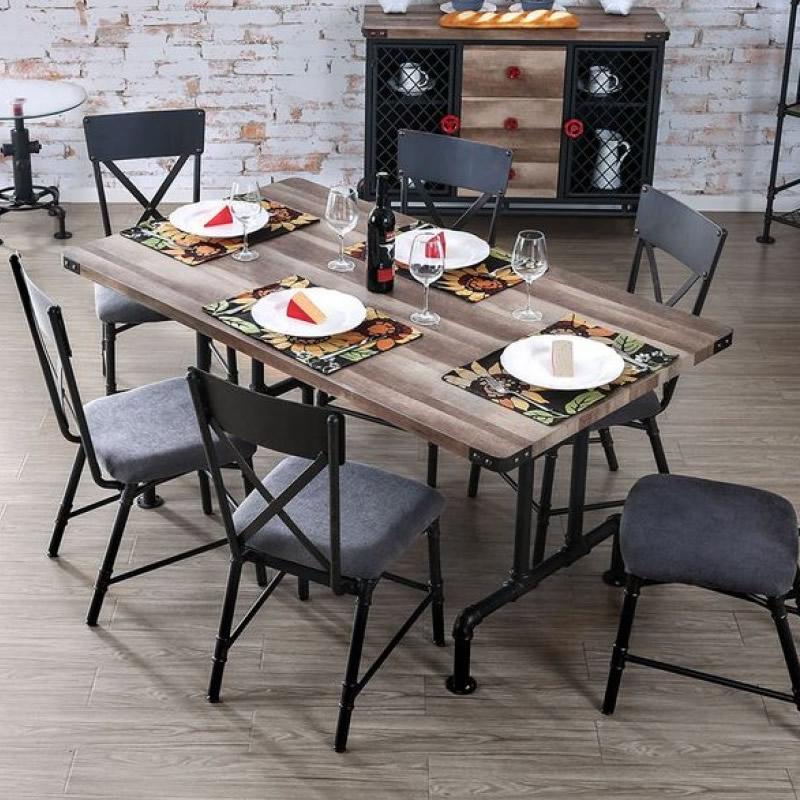  Furniture of America Round Brixton I Dining Table with Pedestal Base CM3365T IMAGE 1
