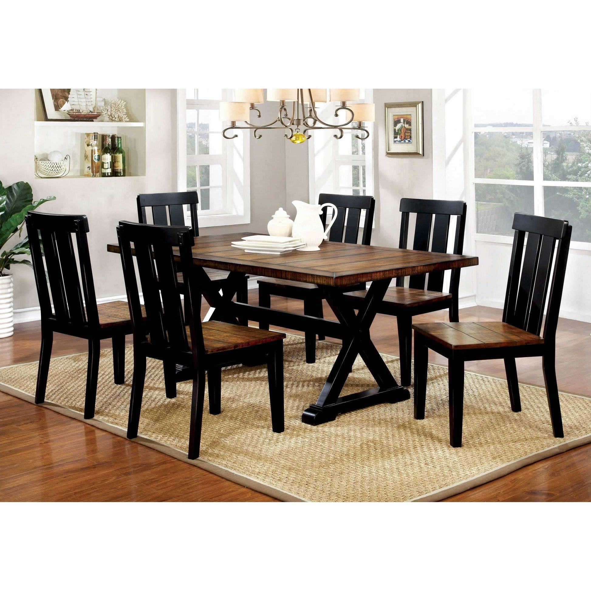  Furniture of America Alana Dining Table with Trestle Base CM3668T IMAGE 4