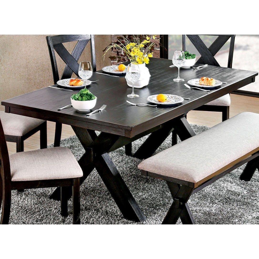  Furniture of America Xanthe Dining Table with Trestle Base CM3172T IMAGE 2