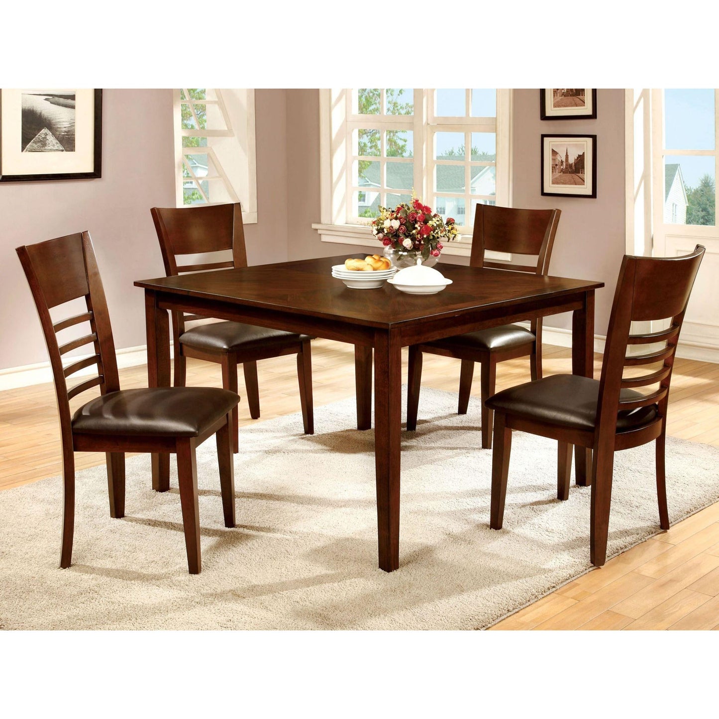  Furniture of America Hillsview I 5 pc Dinette CM3916T-5PK IMAGE 1