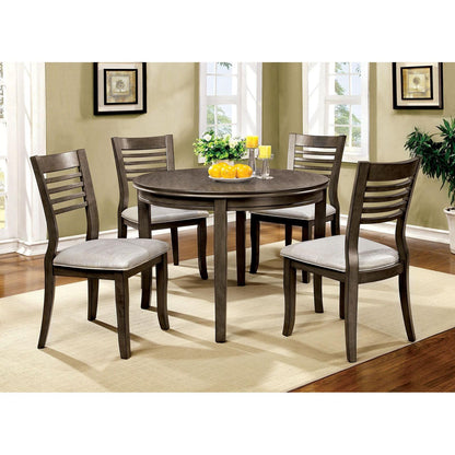  Furniture of America Round Dwight III Dining Table CM3988GY-RT IMAGE 3