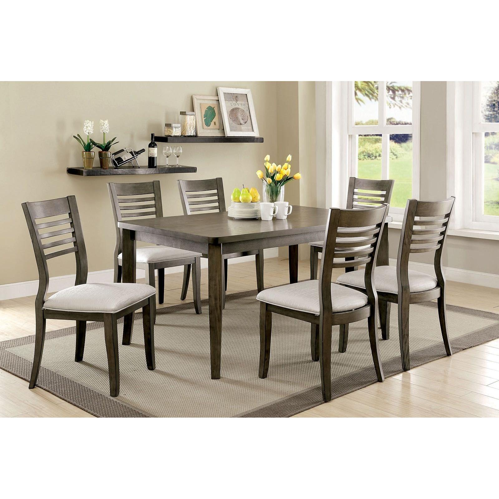  Furniture of America Dwight III Dining Table CM3988GY-T IMAGE 3