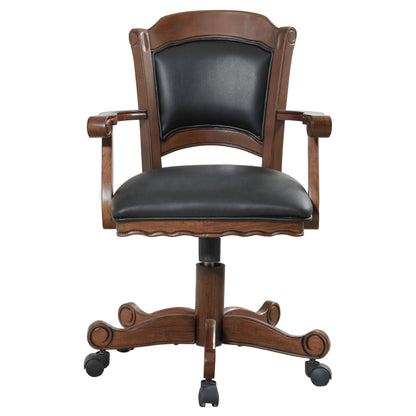 Coaster Furniture Turk 100872 Upholstered Swivel Dining and Game Chair - Tobacco IMAGE 2